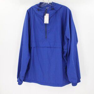 NWT UNIQLO windbreaker Men Large Oversized Anorak Parka Nylon Zip Up Long Sleeve